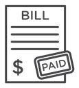 Bill paid icon