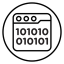 Binary code icon