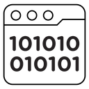 Binary code icon
