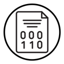 Binary code icon