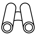 Binoculars Black Outline icon