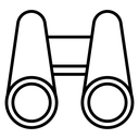 Binoculars Black Outline icon