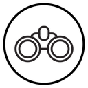 Binoculars Black Outline icon