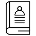 Biography Book Portrait icon