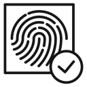 Biometric Black Outline icon