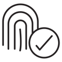 Biometric security icon
