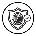 Biometric security icon