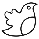 Bird Black Outline icon