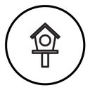 Bird house icon