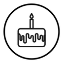 Birthday cake icon
