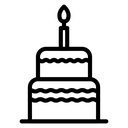 Birthday cake 3 icon
