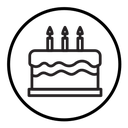 Birthday cake icon