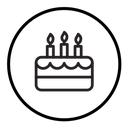 Birthday cake icon