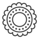 Biscuit Black Outline icon