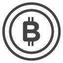 Bitcoin Black Outline icon