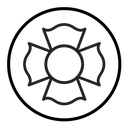 Blank Fire Department badge icon