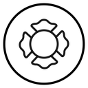 Blank Fire Department badge icon