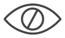 Blindness Black Outline icon