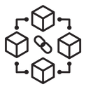Block chain technology icon