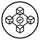 Blockchain technology icon