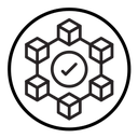 Blockchain technology icon