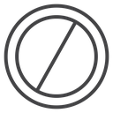 Blocked Black Outline icon