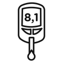 Blood glucose icon