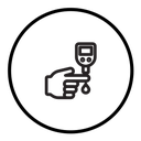 Blood sugar test icon