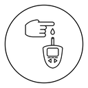 Blood sugar test icon
