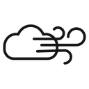 Blowing wind icon