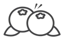 Blueberry Black Outline icon