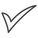 Bold Checkmark Tick Black Outline icon