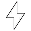 Bolt Black Outline icon
