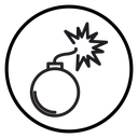 Bomb Lit Fuse Badge icon