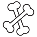 Bones Black Outline icon