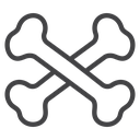 Bones Black Outline icon