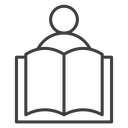 Book open reader icon