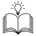 Book with bulb icon