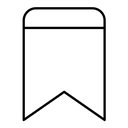 Bookmark 2 Black Outline icon