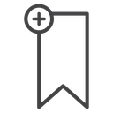 Bookmark Add Black Outline icon