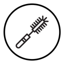 Bottle sweeper cleaning brush icon