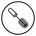 Bottle sweeper cleaning brush icon