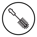 Bottle sweeper cleaning brush icon