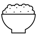 Bowl rice Black Outline icon