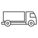 Box Cargo Truck Black Outline icon