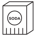 Box of baking soda icon