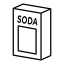 Box of baking soda icon