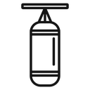 Boxing punch bag icon