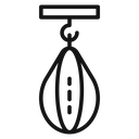Boxing punch bag Black Outline icon