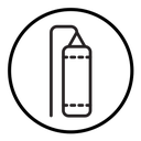Boxing punch bag icon